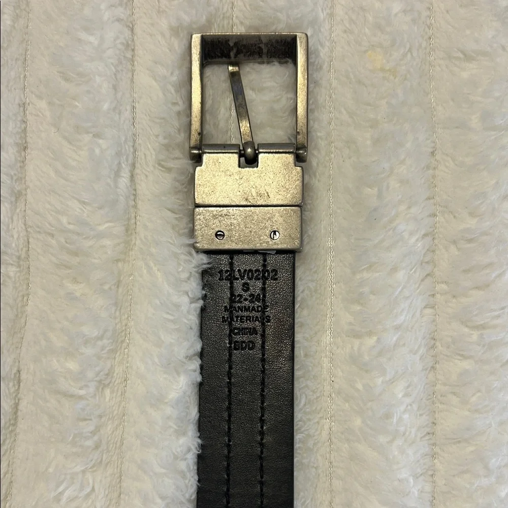 Classic Brown Leather Belt with Silver Buckle